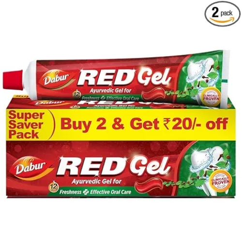Image of DABUR Red Gingivitis Prevention Gel - 150 G, Pack of 2