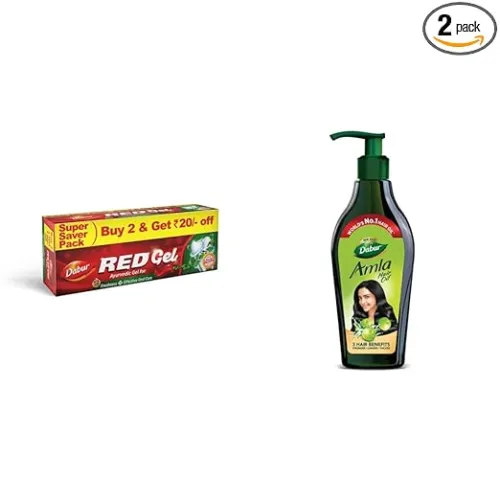 Image of Dabur Red Gel (150g x 2) + Dabur Amla Hair Oil (550ml)