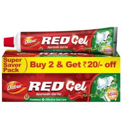 Dabur Red Gel Ayurvedic Toothpaste - 300g (150g x 2, Pack of 2)