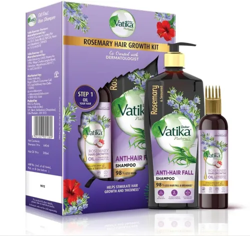Image of Dabur Rosemary Shampoo 640ml + Hair Oil 200ml Set