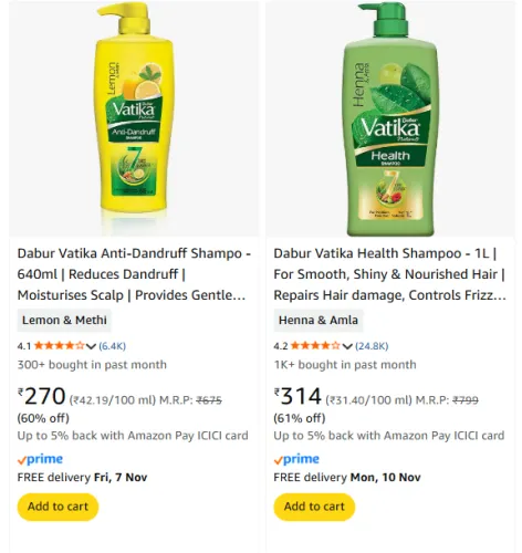 Image of Dabur Shampoo upto 61% Discount
