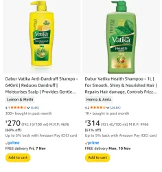 Dabur Shampoo upto 61% Discount