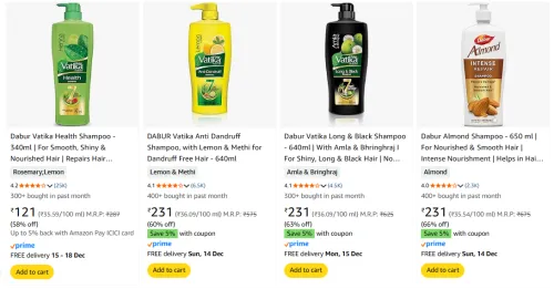 Image of Dabur Shampoo upto 66% Discount