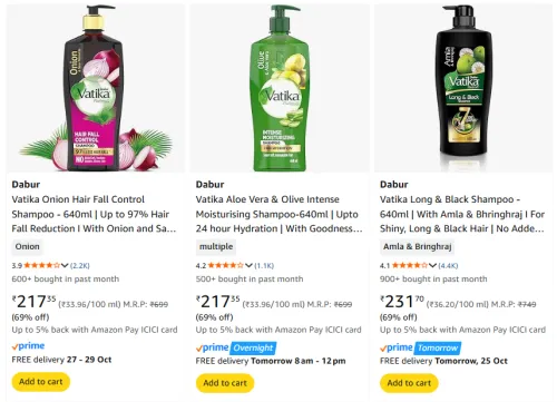 Image of Dabur Shampoo upto 69% Discount
