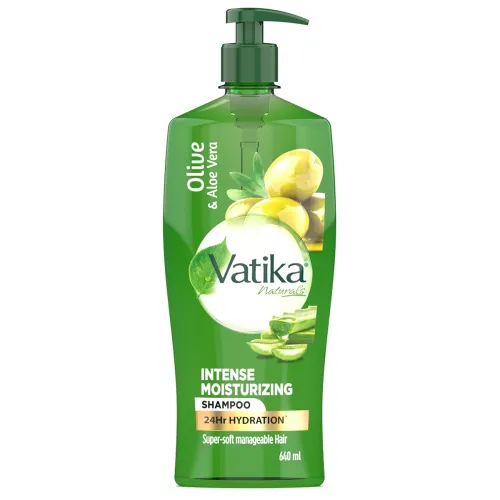 Image of Dabur Vatika Aloe Vera & Olive Intense Moisturising Shampoo-640ml