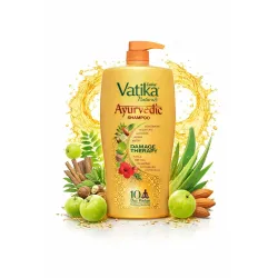 Dabur Vatika Ayurvedic Shampoo - 1 L | For Strong & Healthy Hair | No Parabens