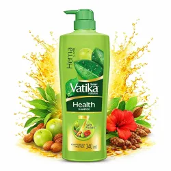 Dabur Vatika Health Shampoo - 340 ml For Smooth, Shiny & Nourished Hair