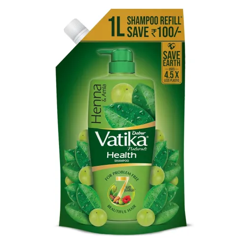 Image of Dabur Vatika Health Shampoo - 1 L (Refill Pouch)