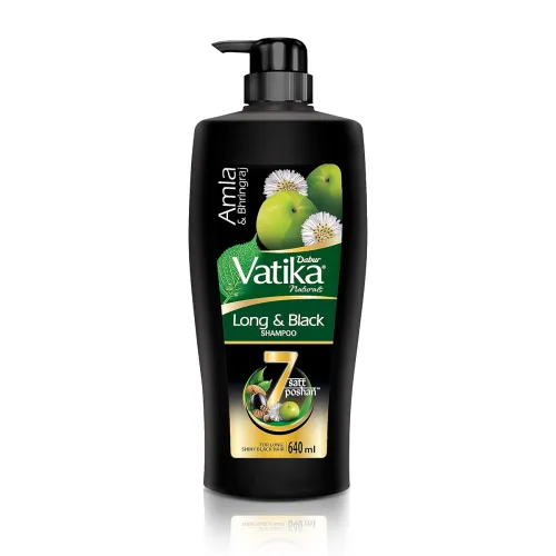 Image of Dabur Vatika Long & Black Shampoo With Amla & Bhringraj 640 ml 