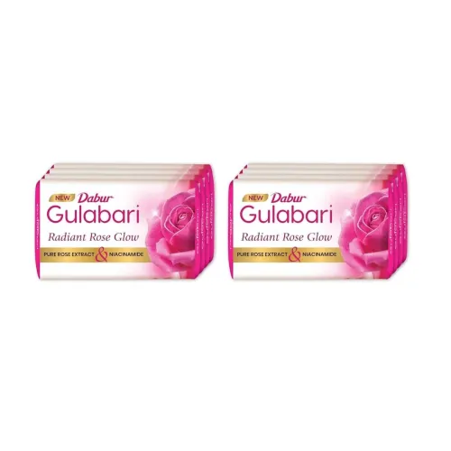 Image of Dabur Gulabari Pure Rose Moisturizing Soap - 150g (Pack of 8)