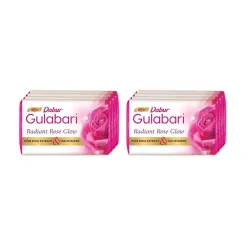 Dabur Gulabari Pure Rose Moisturizing Soap - 150g (Pack of 8)
