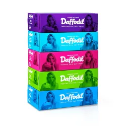 DAFFODIL 2 Ply Facial Tissue Box – Pack of 5 (100 Pulls Per Box, 200 Sheets) | Ultra Soft, Strong & Absorbent Face Tissues | Premium Car, Home & Office Tissue