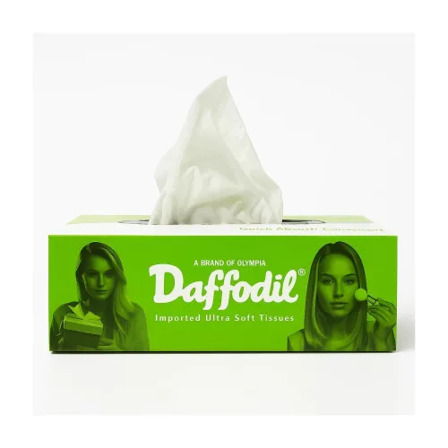 Image of DAFFODIL 2 Ply Facial Tissue Carton (100 Pulls Per Box, 200 Sheets) | Ultra Soft