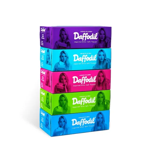 Image of DAFFODIL 2Ply Facial Tissue Carton Box Packof 5 