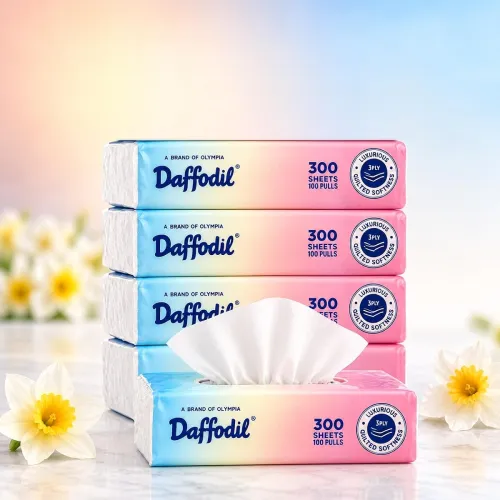 Image of DAFFODIL 3 Ply Facial Tissue Soft Pack – 500 Pulls / 1500 Sheets