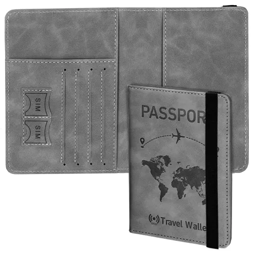 Image of DAHSHA PU Leather Travel Passport Holder