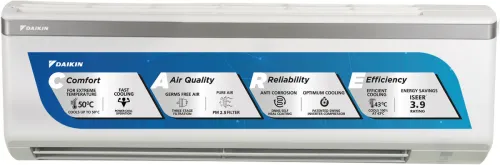 Image of Daikin 2025 Model 1.5 Ton 3 Star Split Fixed Speed AC (RL50UV16U3/V3/FTL50UV16U3/V3, White)