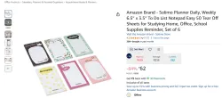 Amazon Brand - Solimo Planner Daily Notepad Set of 6