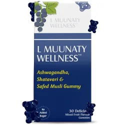 Daily Wellness Ashwagandha Gummies for Men & Women | Stress Relief, Energy & Vitality Support | Mixed Fruit Flavor | No Added Sugar | Vegan | Gluten free | 30 Gummies | Ashwagandha, Shatavar...