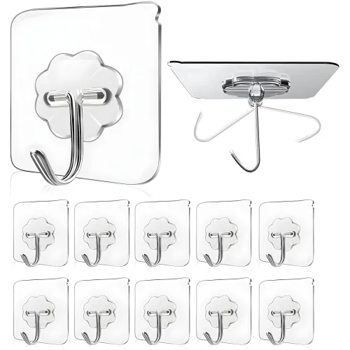 Image of DALUCI Self Adhesive Wall Hooks – Heavy Duty 10 KG Hooks for Wall Heavy Items
