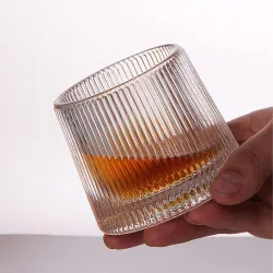 Dancing Whiskey Glass Set of 1 Pcs - 200 ML with Rotable Bottom