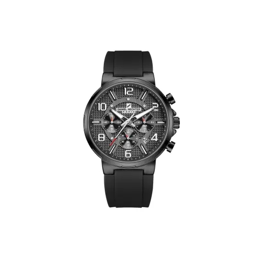 Image of Daniel Hechter Paris Beaubourg Collection Multifunctional Watch for Men with Textured Round Dial and Silicon Strap-DHM10