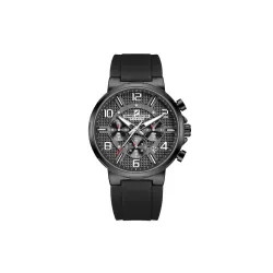 Daniel Hechter Paris Beaubourg Collection Multifunctional Watch for Men with Textured Round Dial and Silicon Strap-DHM10