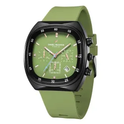 Daniel Hechter Paris Bercy Collection Modern Chronograph Watch for Men with Square Dial and Silicon Band-DHM1001