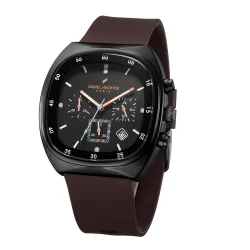 Daniel Hechter Paris Bercy Collection Modern Multi Functional Watch for Men with Square Dial and Silicon Band-DHM1001