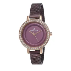 Daniel Klein Analog Maroon Dial Women Watch -Dk11699-7 (Brown, Metal)