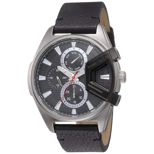 Image of Daniel Klein Leather Analog Black Dial Men's Watch-Dk12158-1