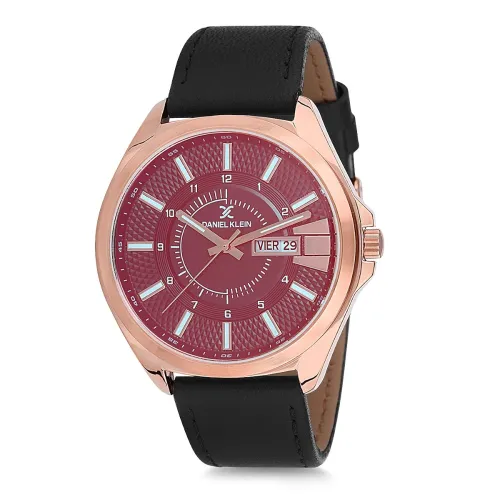 Image of Daniel Klein Leather Analog Black Dial Men's Watch-Dk12172-4