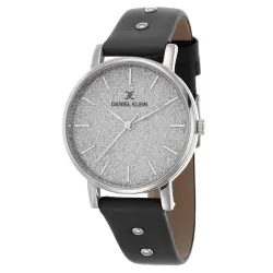 Daniel Klein Leather Analog Grey Dial Womens Watch