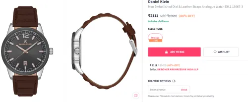 Image of Daniel Klein Men Embellished Dial Analogue Watch