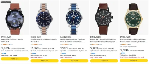 Image of DANIEL KLEIN Men's Watches upto 78% Discount