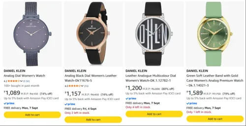 Image of Daniel Klein Women's Watches upto 80% Discount