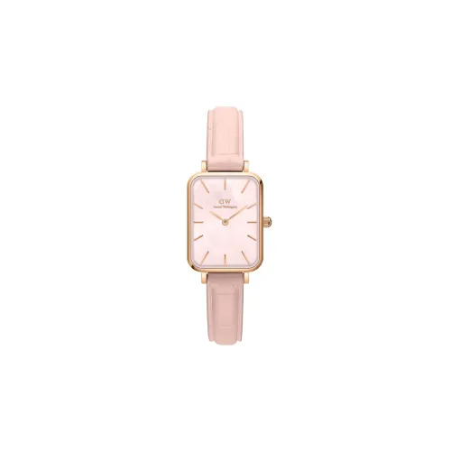 Image of Daniel Wellington Leather Analog Pink Dial Women's Watch