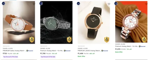 Image of DANIEL KLEIN Women's Wrist Watches upto 82% Discount