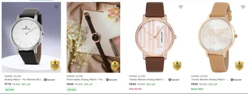 Image of Daniel Klein Women's Wrist Watches at minimum 80% Discount