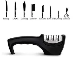DAPEMPORIUM 3-Stage Manual Knife Sharpener Tool