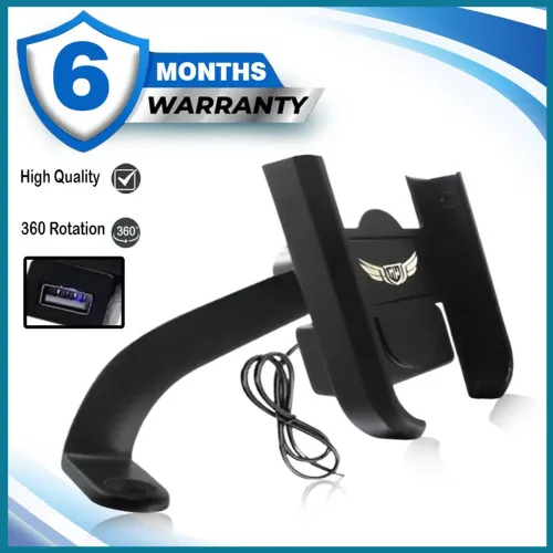 Image of Darisdo Metal Motorbike Mount Mobile Phone Holder (Black)