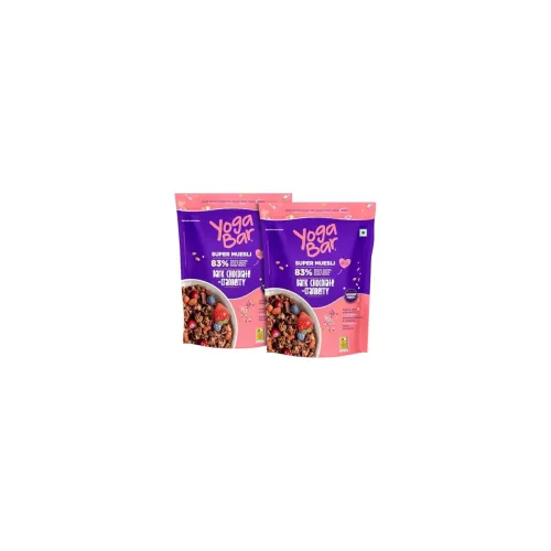 Image of Yogabar Dark chocolate cranberry healthy breakfast muesli