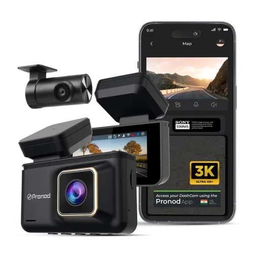 Image of 3K Dash Cam for Car Front and Rear | Dashcam for Car with Mic, AI Voice Control, 3\' IPS Display, Sony Starvis Sensor, W