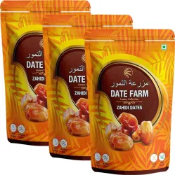 Date Farm Zahidi Luxury & 100% Natural Khajur (3 x 500 g)