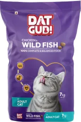 DatGud Adult Dry Cat Food, Chicken & Wild Fish with Antarctic Krill Fish 7 kg Dry Adult Cat Food