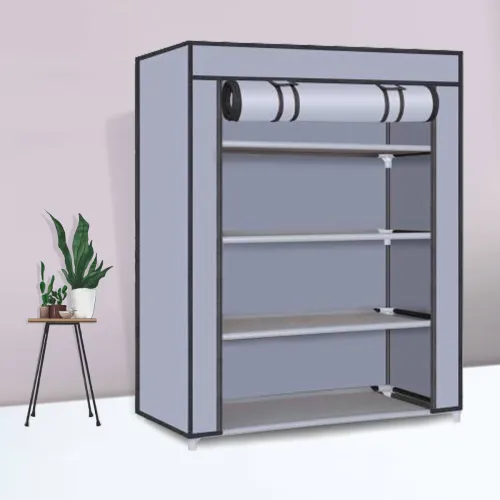 Image of dbeautify 4 Layer Hard PVC Pipe Collapsible Shoe Rack