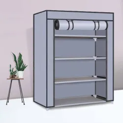 dbeautify 4 Layer Hard PVC Pipe Collapsible Shoe Rack