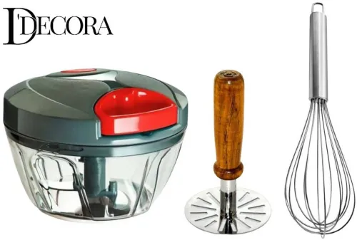 Image of DDecora by AXN Combo Stainless-Steel Whisk and Fruit Chopper  
