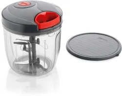DDecora 1000 ml with 5 stainles steel powerful blade , new handy quick XL chopper Vegetable & Fruit Chopper (1)
