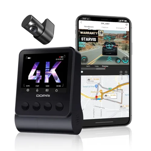 Image of DDPAI 4K Dash Cam Front and Rear STARVIS IMX415 Sensor